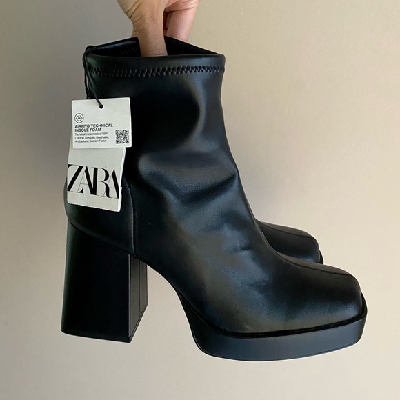 Zara Shoes - Zara square toe platform boots
